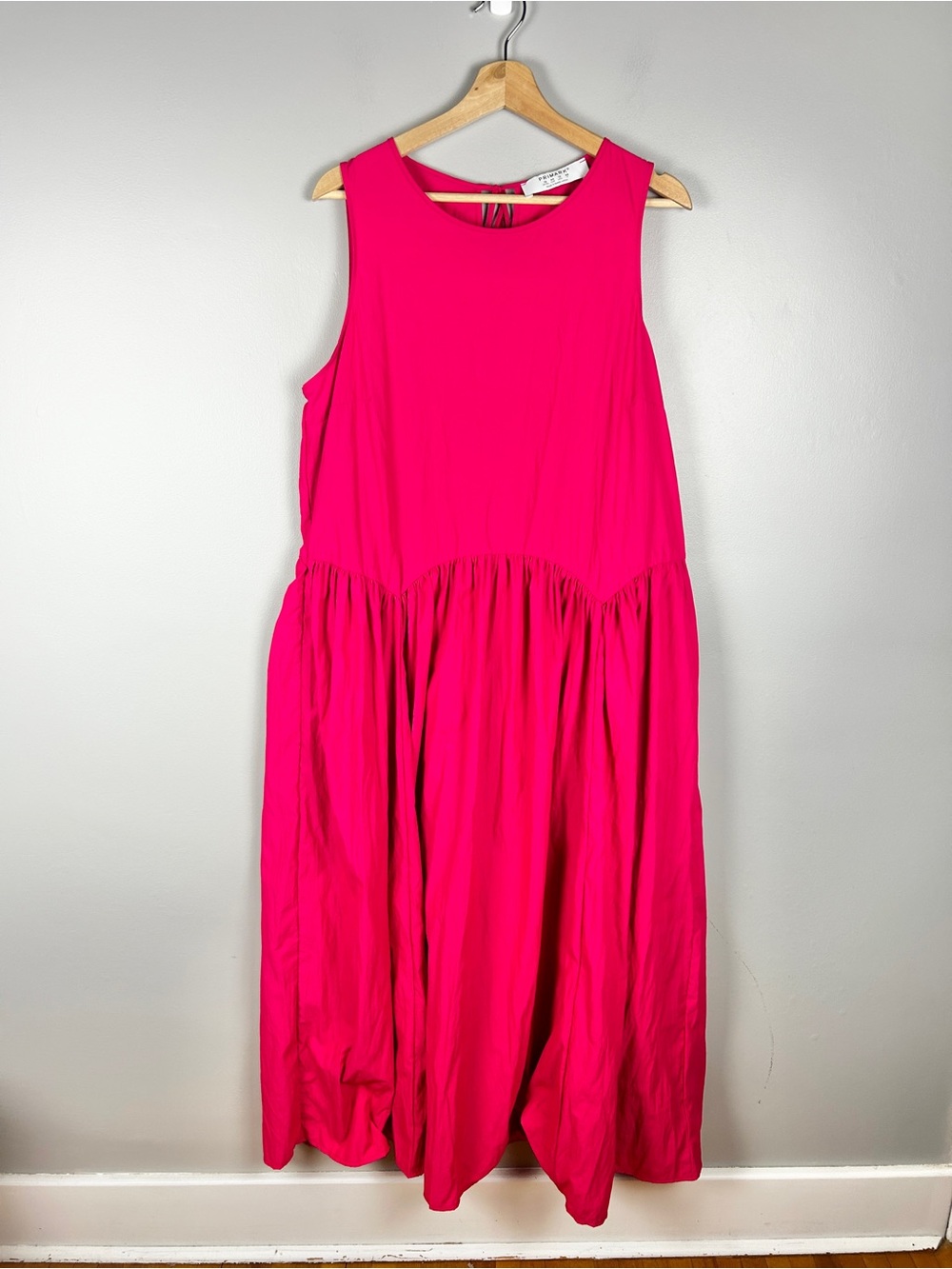 PRIMARK Sleeveless Maxi Dress Fuscia Pink Size 12 Bold Statement Contemporary